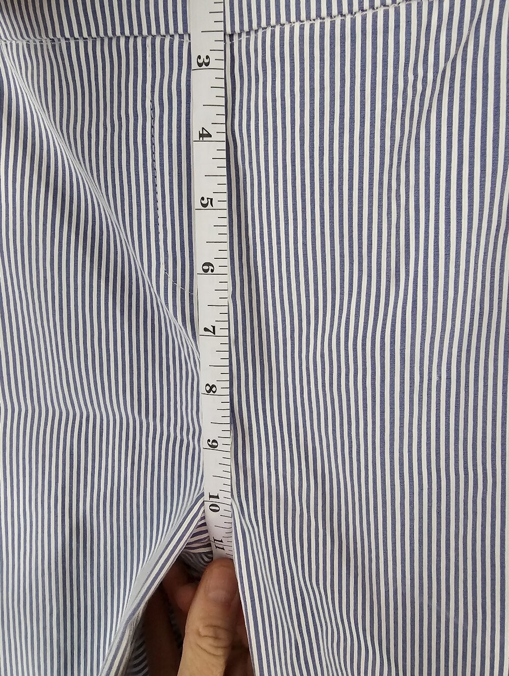 Nwt Counterparts Blue and White Striped Flat-Front Women's Shorts - Picture 4 of 9